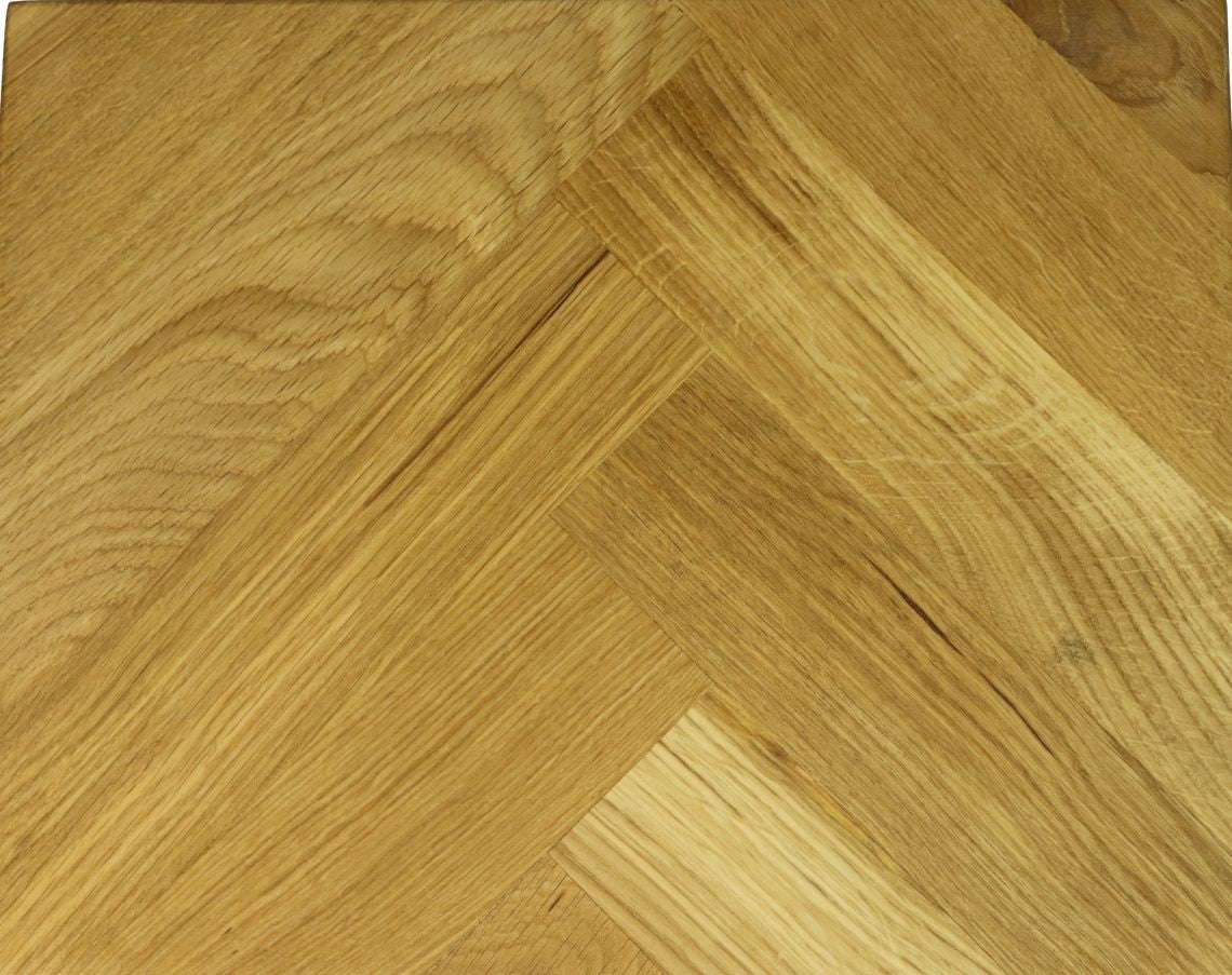 HSM Collection -Read bijzettafel Fishbone - 38x30x65 - Naturel/zwart - Eiken/met