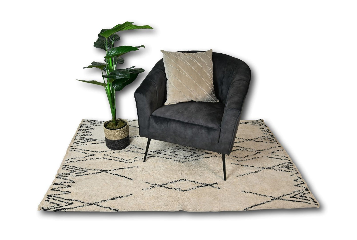 HSM Collection -Sierkussen - 45x45 - Warmgrijs - Velvet/katoen