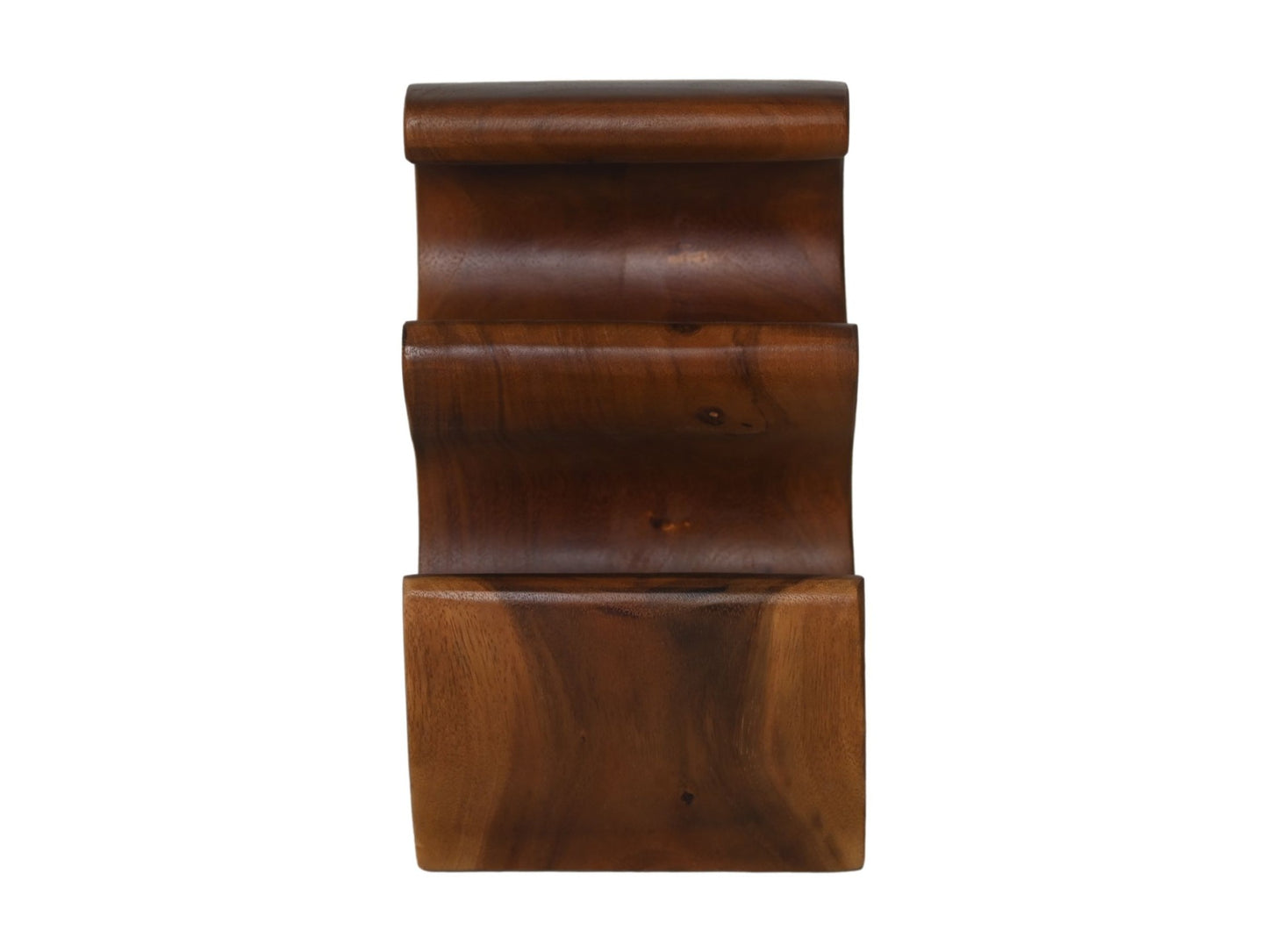 HSM Collection-Staand Wijnrek 3 Flessen-25x18x31-Bruin-Munggur