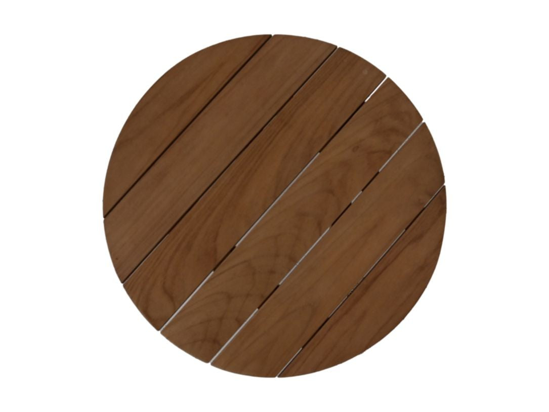 HSM Collection-Ronde Tuinbijzettafel-45x45x35-Naturel-Teak