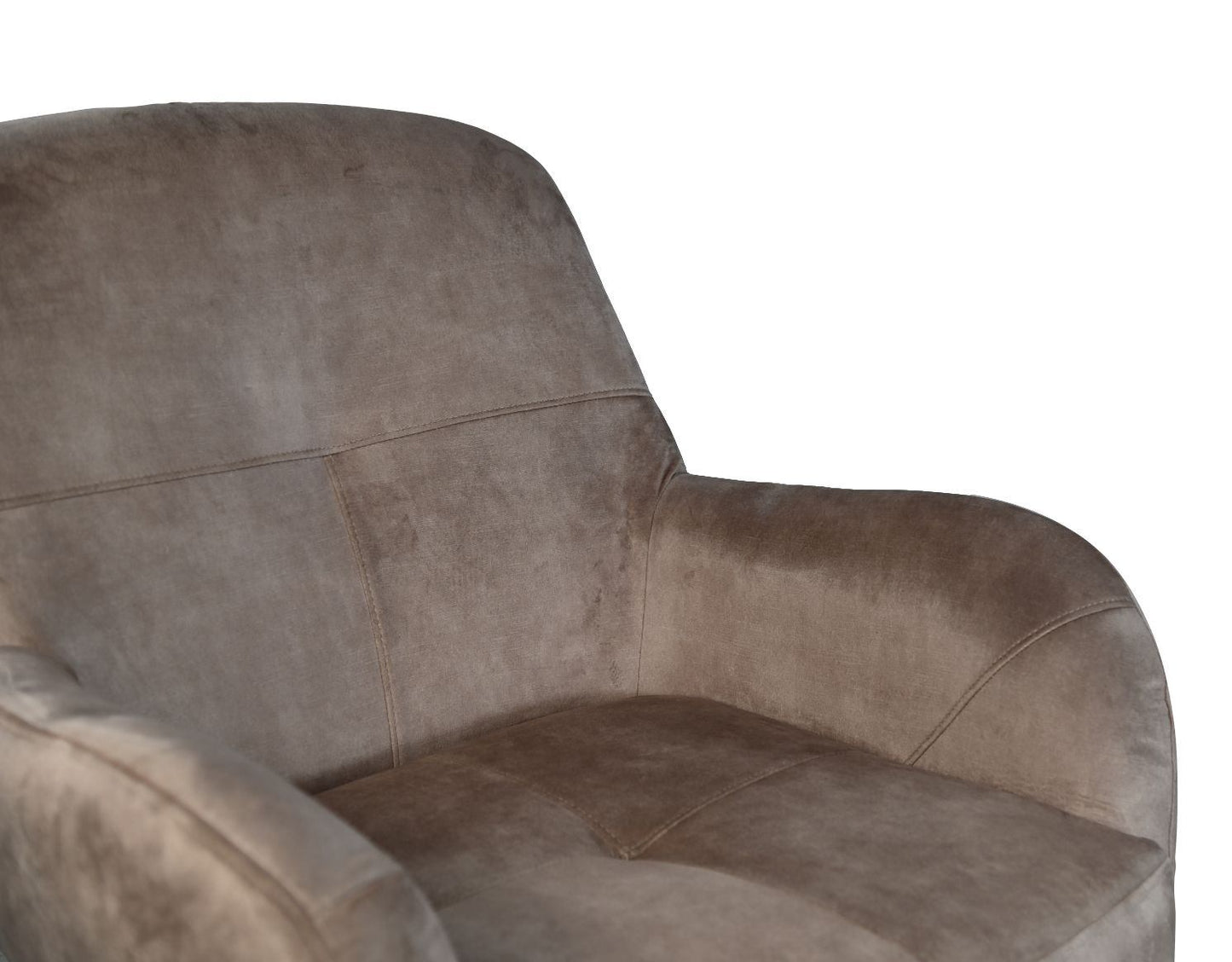 HSM Collection-Draaifauteuil Cleveland-75x73x88-Lever/Zwart-Stof/Metaal