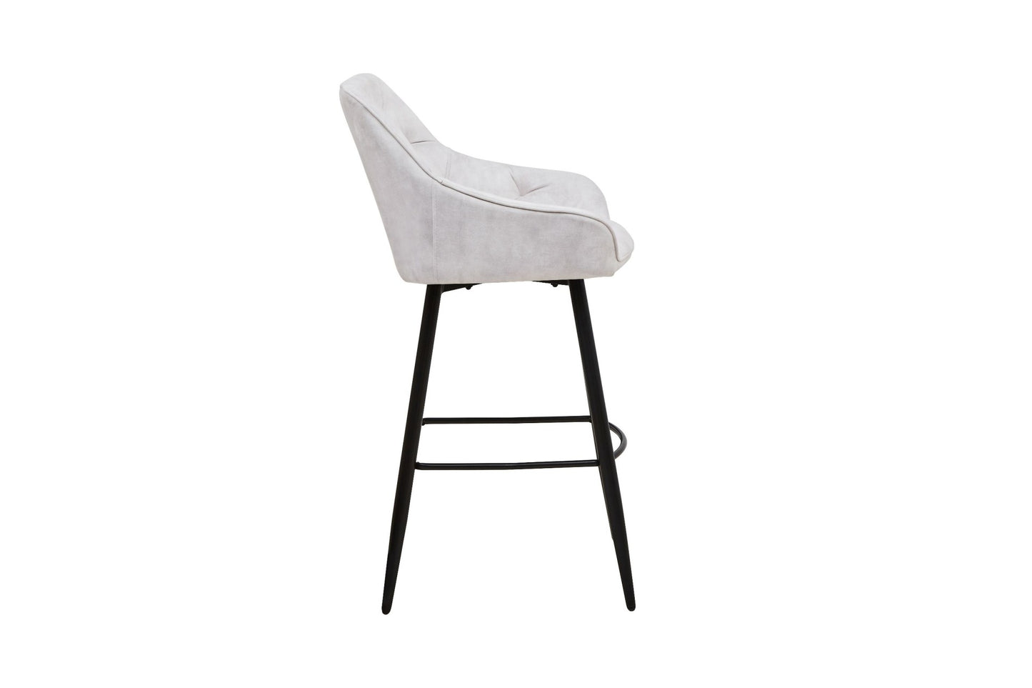 HSM Collection-Barkruk Liverpool S/2-56x61x107-Beige/Zwart-Stof/Metaal