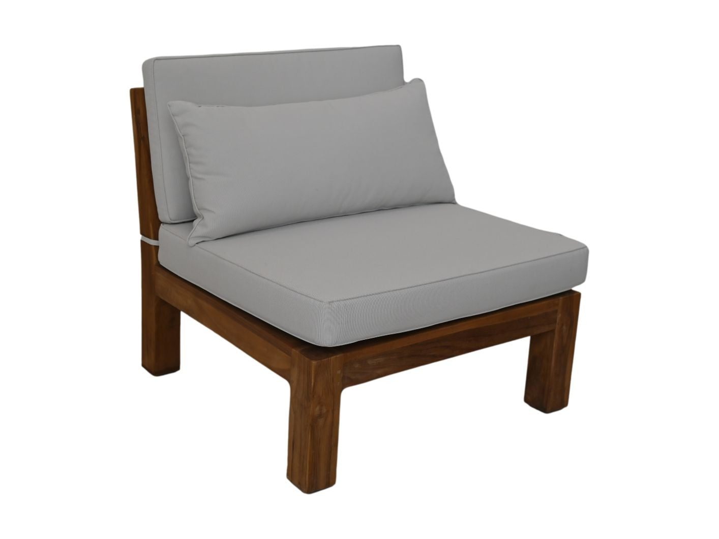 HSM Collection-Tuin Lounge Set Aruba 6 Delig-168x336x64-Naturel/Wit-Teak/Stof