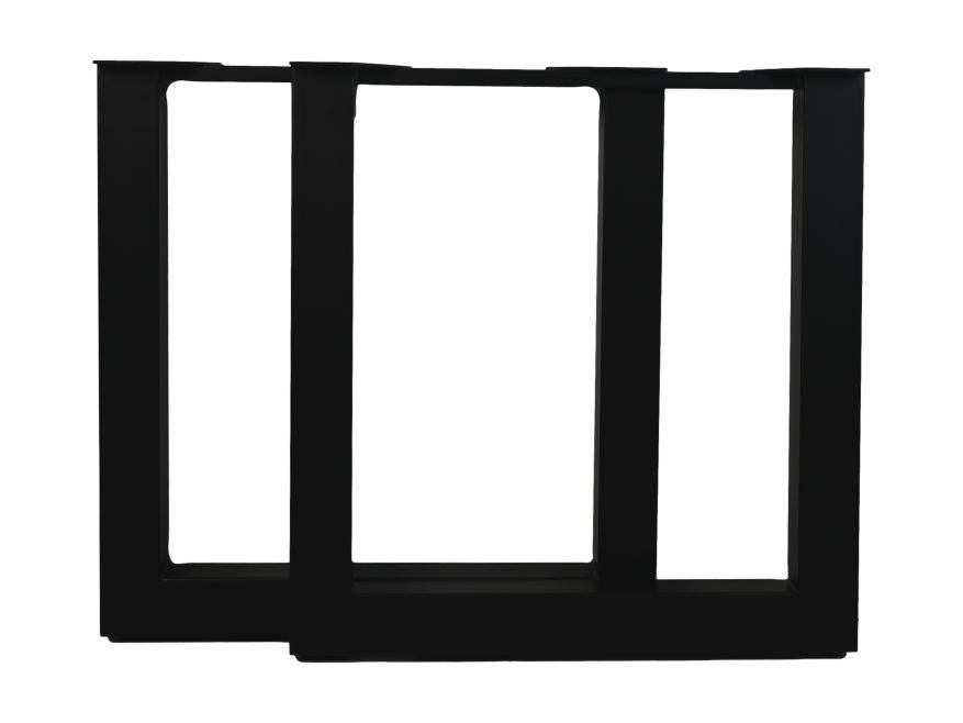 HSM Collection-Tafelpoot Model U S/2-70x10x72 ( 75x75 mm )-Zwart-Metaal