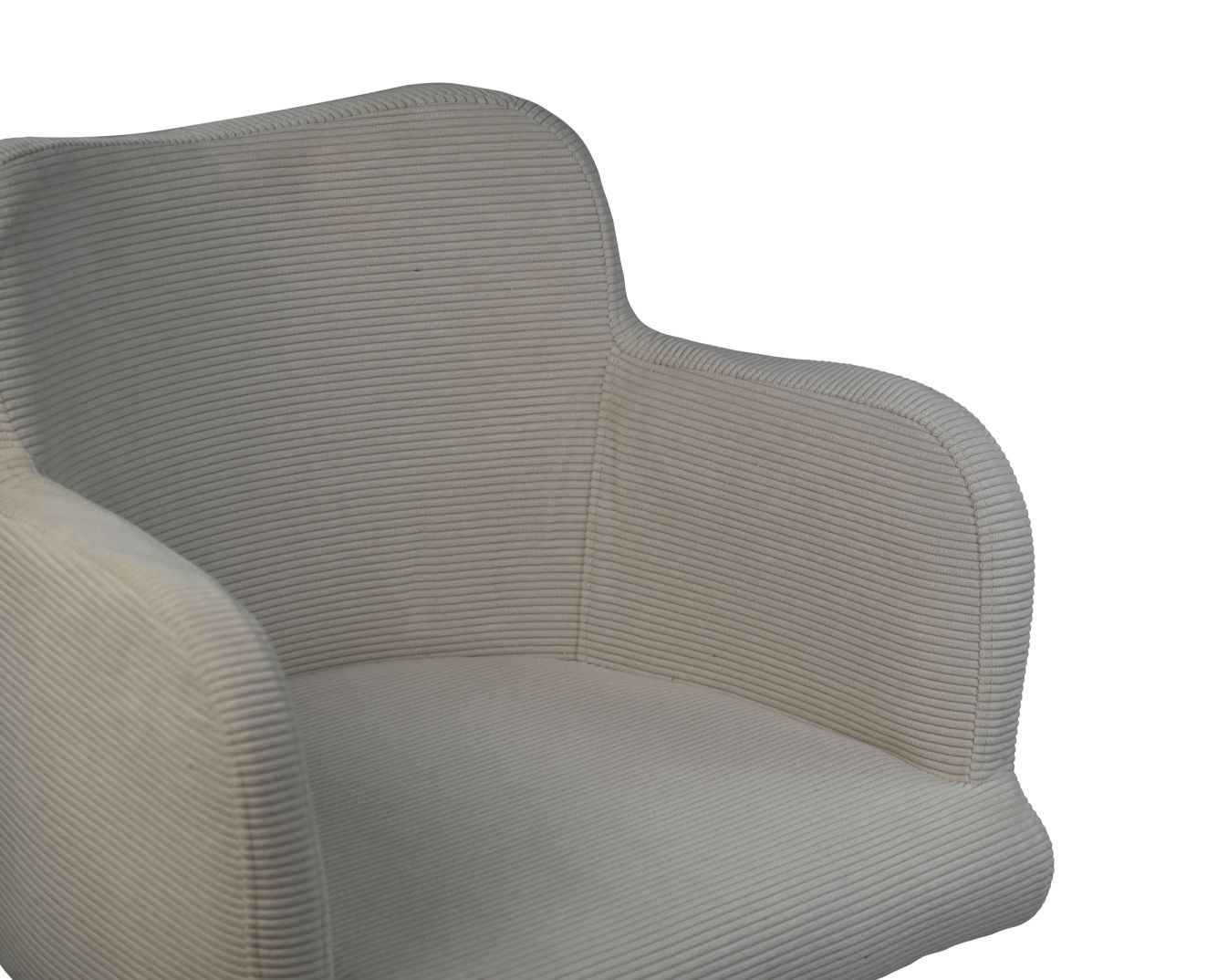 HSM Collection-Eetkamerstoel Bella S/2-56x60x82-Wit/Zwart-Stof/Metaal