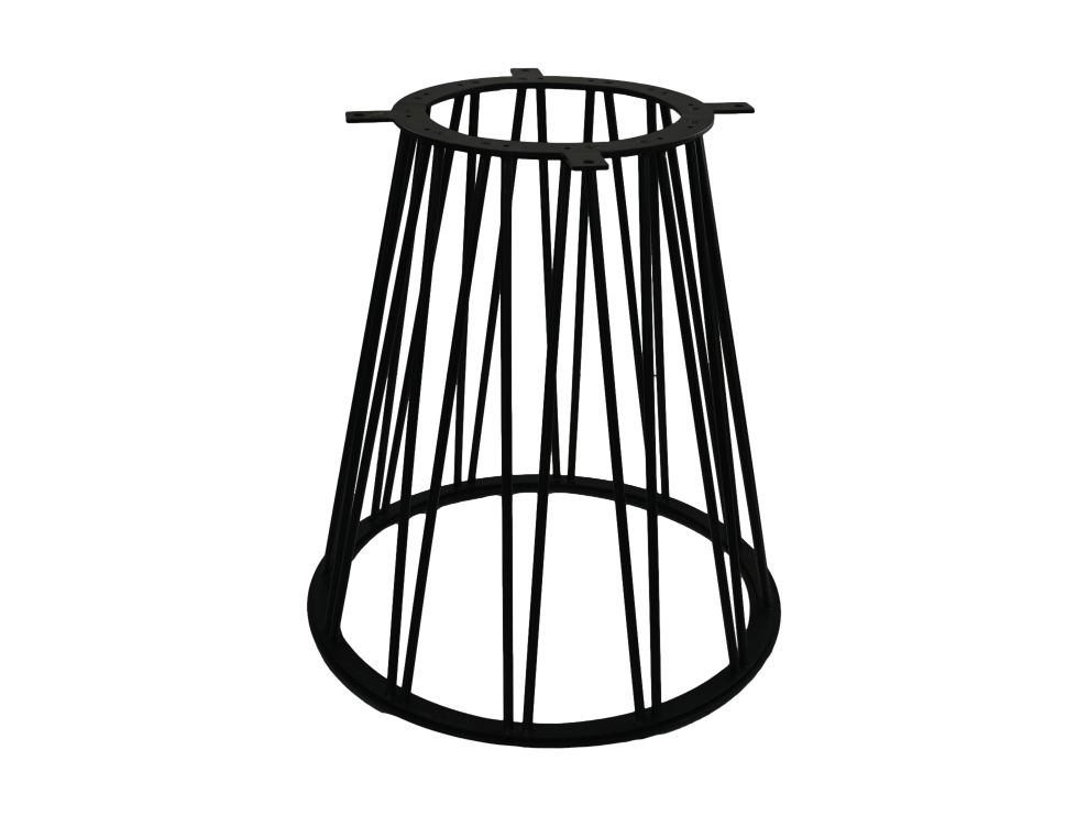 HSM Collection-Tafelonderstel Trapezium-70x40x74-Zwart-Metaal