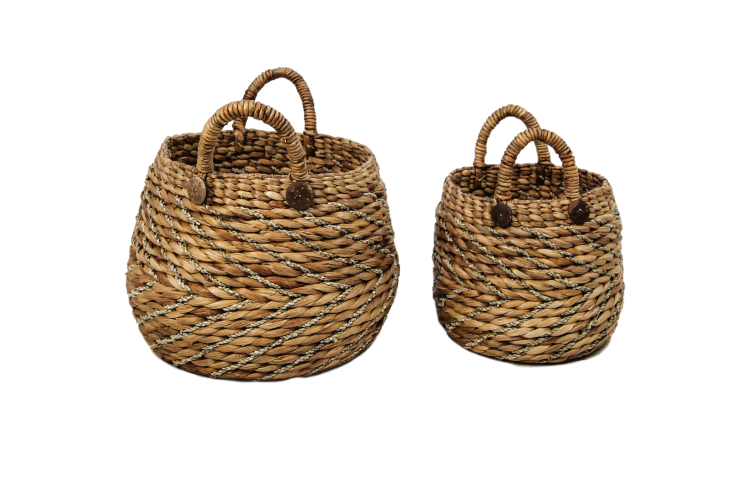 HSM Collection-Mandenset S/2-ø40x42/ø30x36-Naturel-Waterhyacint