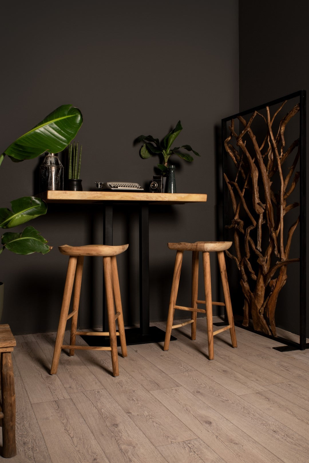 HSM Collection-Barstoel-42x36x75-Naturel-Munggur