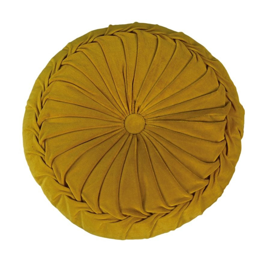 HSM Collection -Sierkussen - 40x40 - Mosterdgeel - Velvet