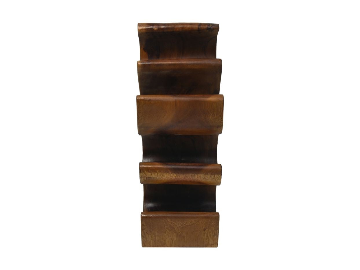 HSM Collection-Staand Wijnrek 6 Flessen-27x18x50-Bruin-Munggur