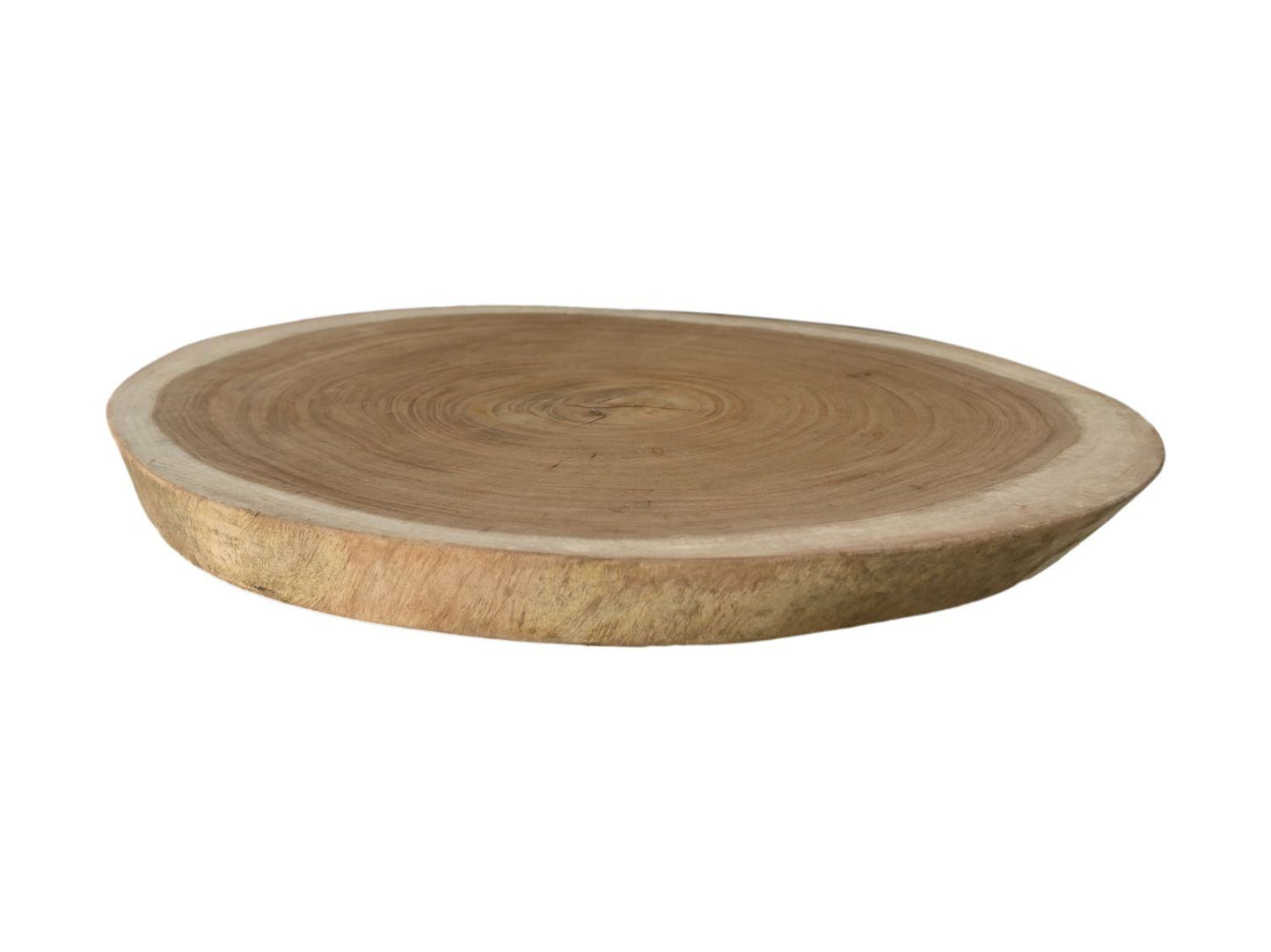 HSM Collection-Ronde Salontafel-ø80x18-Naturel/Zwart-Munggur/Metaal