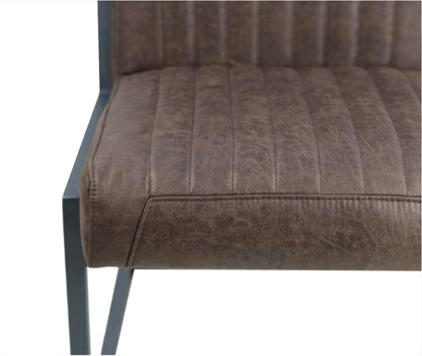 HSM Collection-Eetkamerstoel Texas S/2-55x50x85-Espresso/Zwart-Leder/Metaal