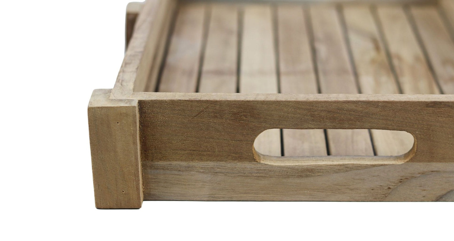 HSM Collection-Rechthoekig Dienblad -30x40x7-Naturel-Teak