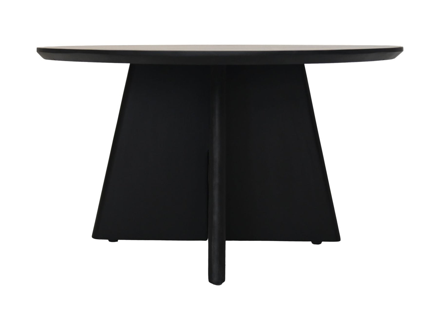 HSM Collection-Ronde Salontafel Kruispoot-80x80x45-Zwart-Mango