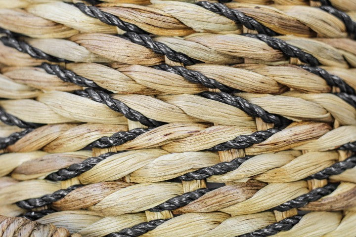 HSM Collection-Mandenset S/2-ø40x42/ø30x36-Naturel/Zwart-Waterhyacint