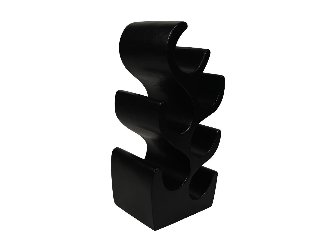 HSM Collection-Staand Wijnrek 6 Flessen-27x20x51-Zwart-Munggur