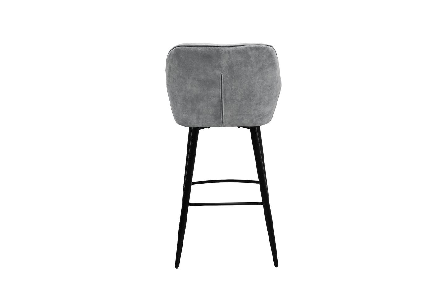 HSM Collection-Barkruk Liverpool S/3-56x61x107-Licht Grijs/Zwart-Stof/Metaal