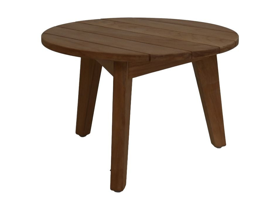 HSM Collection-Ronde Tuinbijzettafel-45x45x35-Naturel-Teak