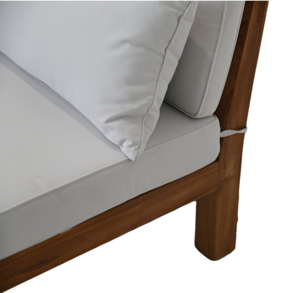 HSM Collection-Tuin Lounge Set Aruba 3 Delig-79x240x73-Naturel/Wit-Teak/Stof