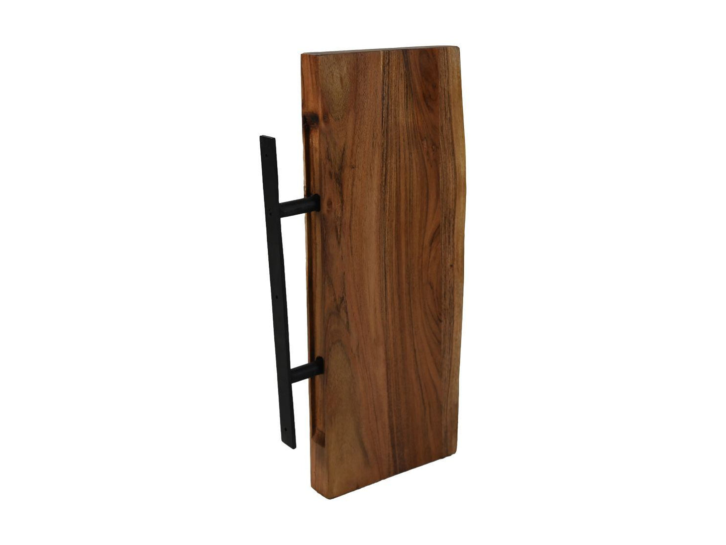 HSM Collection-Wandplank Live Edge -50x20x4-Naturel/Zwart-Acacia/Metaal