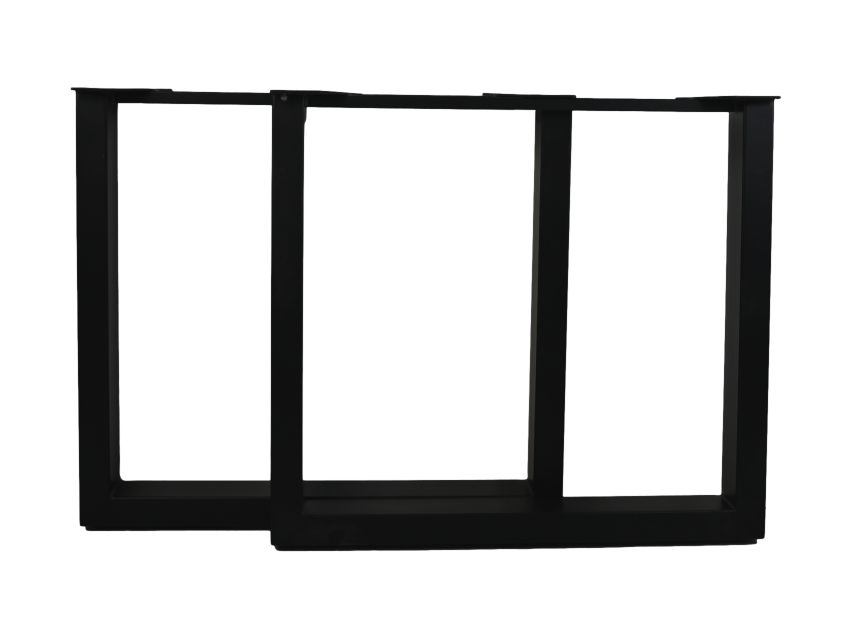 HSM Collection-Tafelpoot Model U S/2-80x10x72 (100x50mm)-Zwart-Metaal
