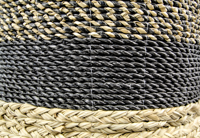 HSM Collection-Mandenset Malibu S/3-ø42x45 / ø38x42 / ø34x39-Naturel/Zwart-Waterhyacint