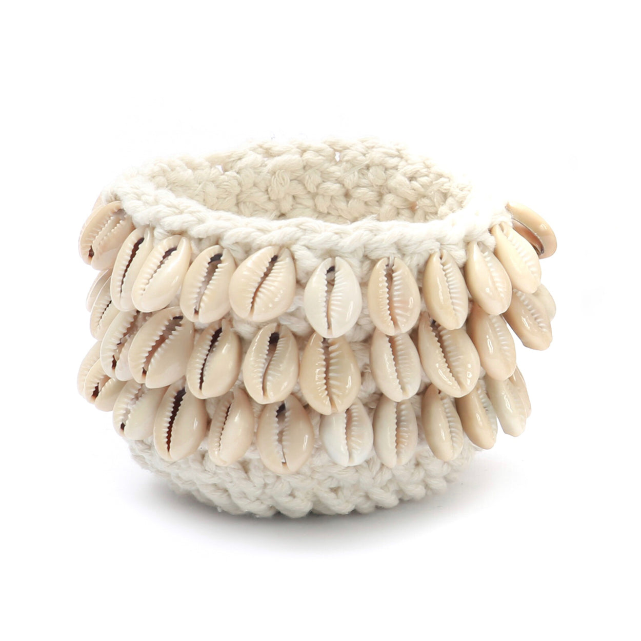 Bazar Bizar De Cowrie Macrame Plantenhouder - Naturel - S