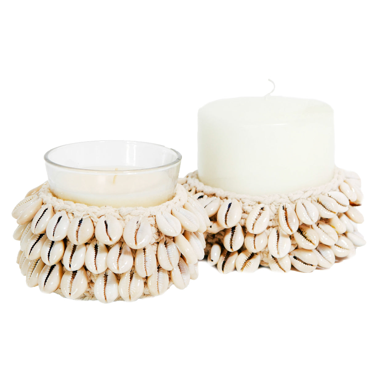 Bazar Bizar De Cowrie Macrame Plantenhouder - Naturel - S