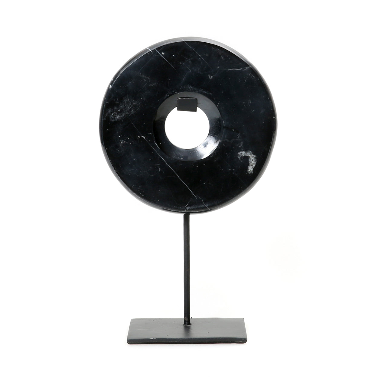 Bazar Bizar De Marmeren Disc op Stand - Zwart - M