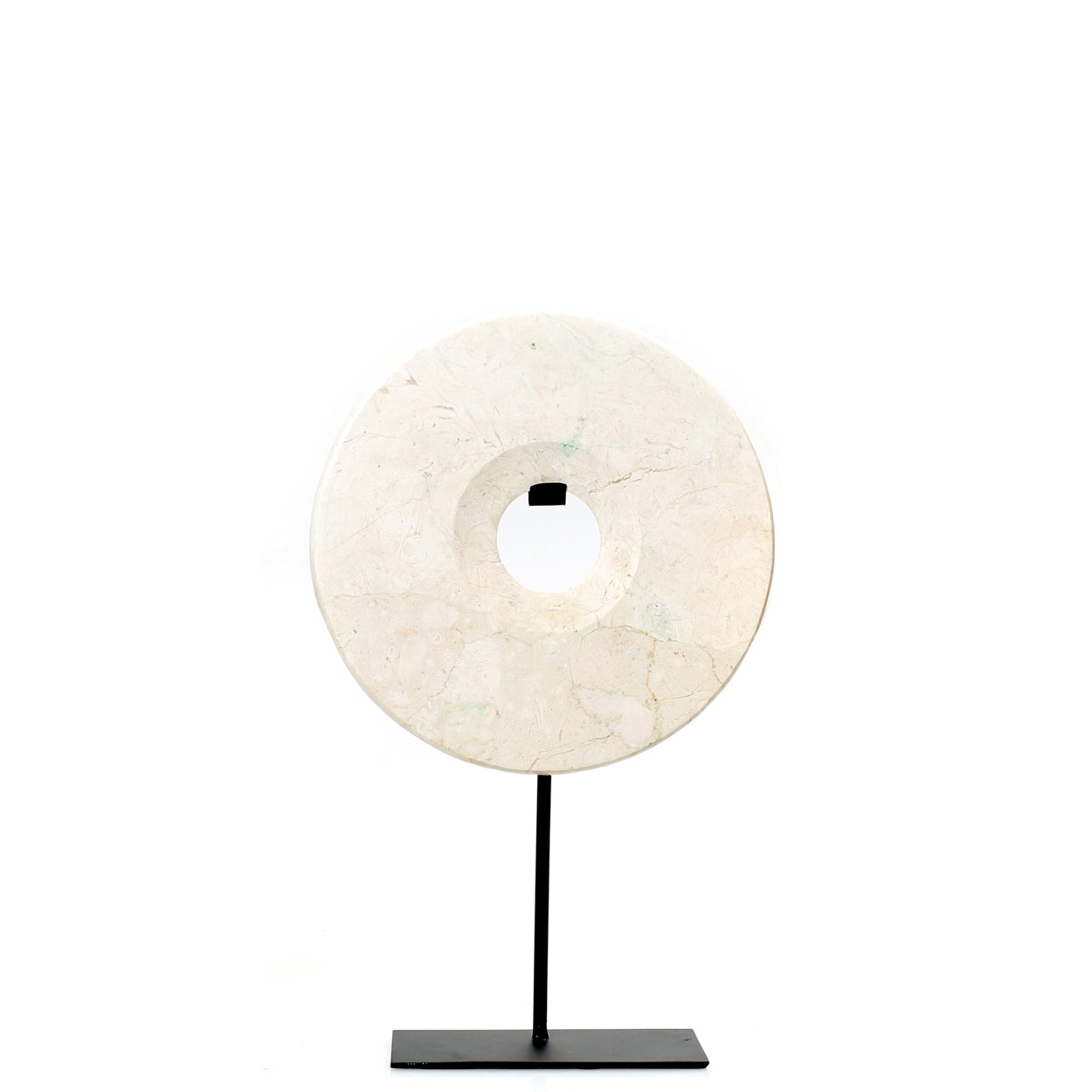 Bazar Bizar De Marmeren Disc op Stand - Wit - M