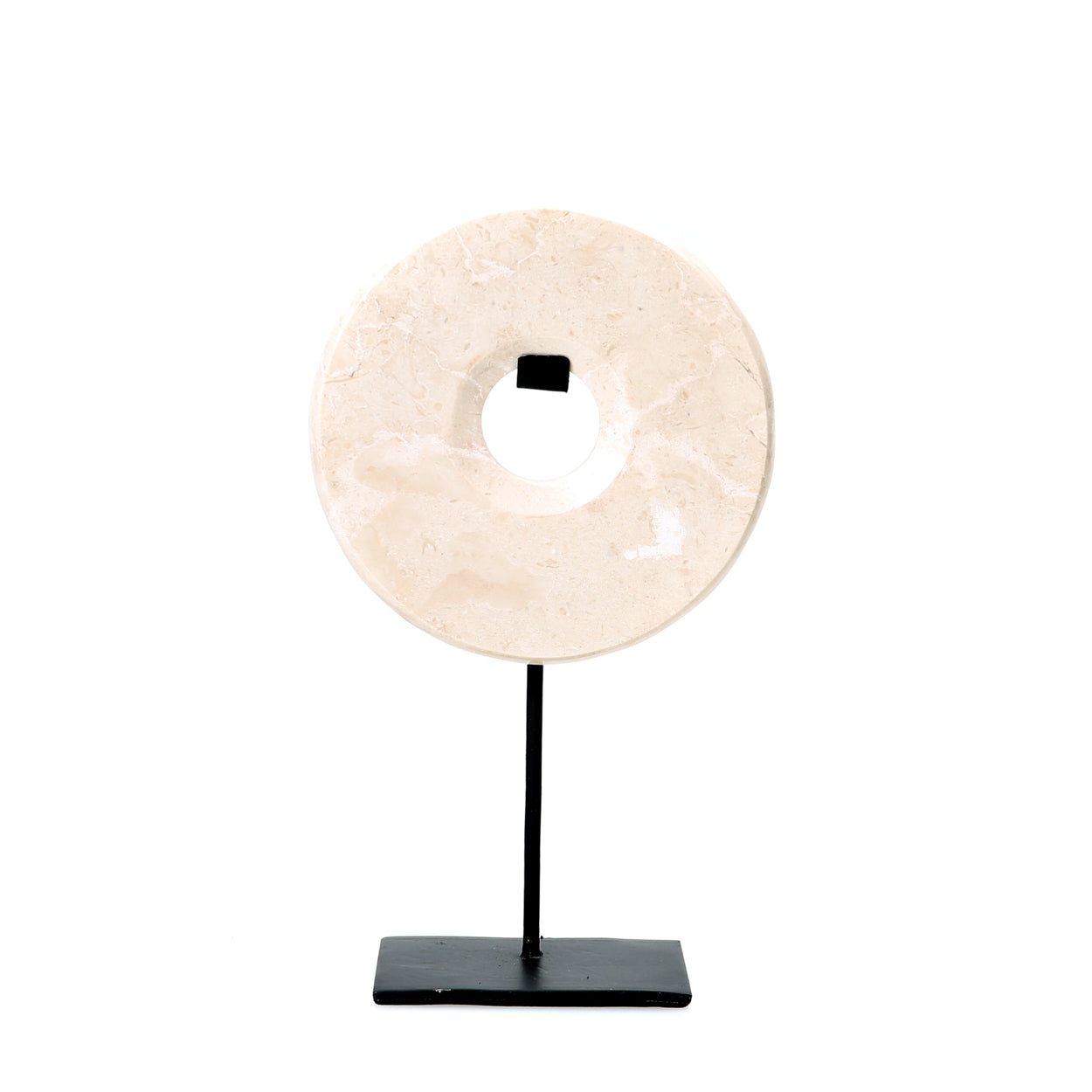 Bazar Bizar De Marmeren Disc op Stand - Wit - M
