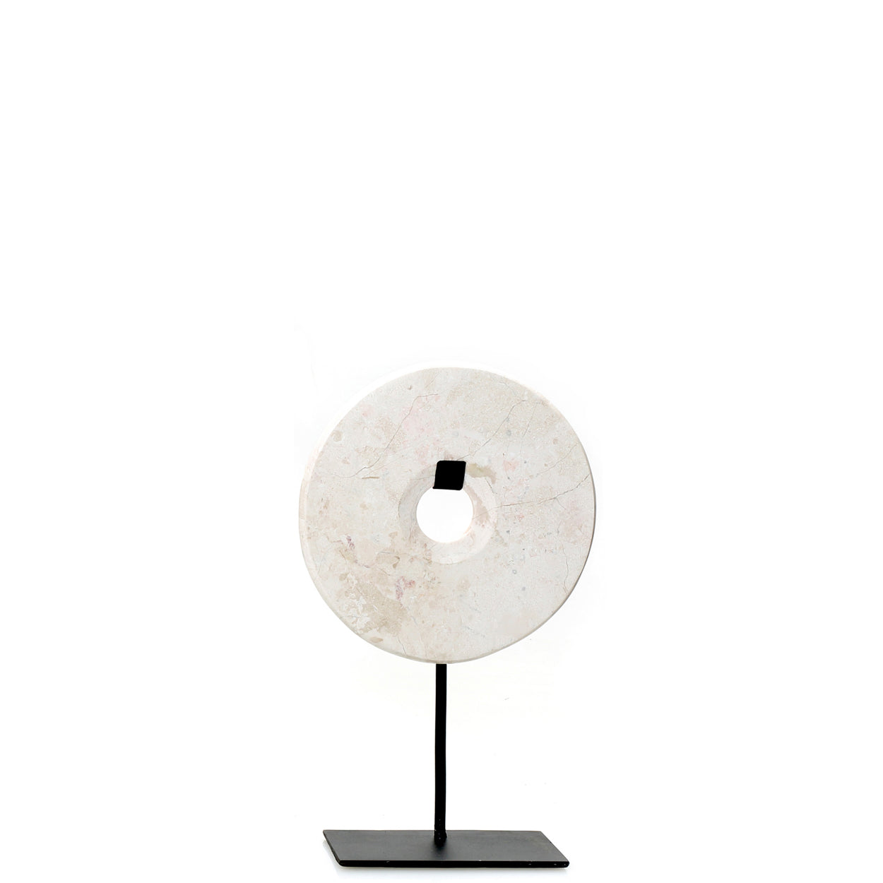 Bazar Bizar De Marmeren Disc op Stand - Wit - S