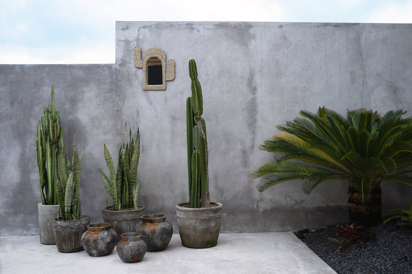 Bazar Bizar De Cactus Shell Spiegel - Wit