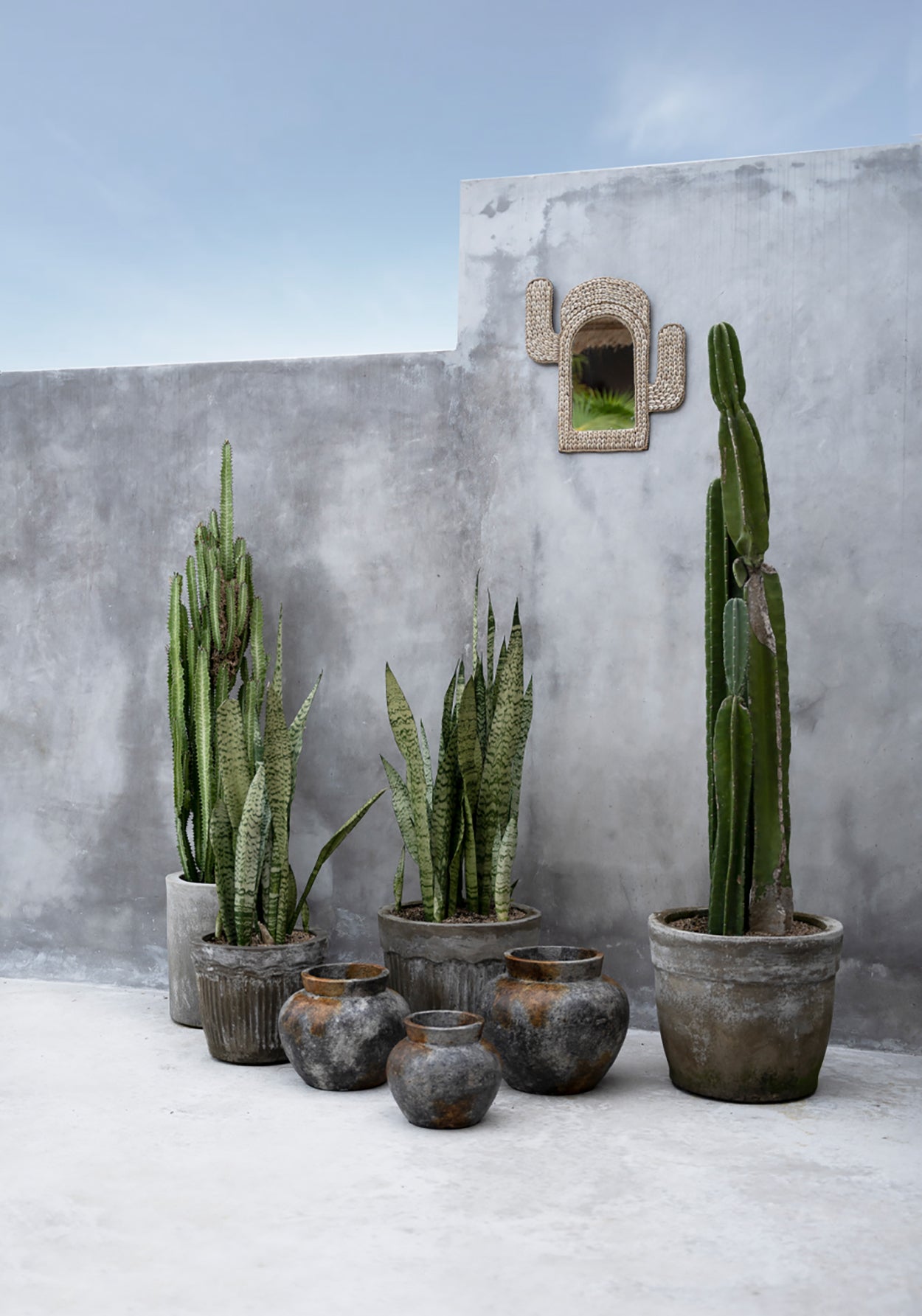 Bazar Bizar De Cactus Shell Spiegel - Wit