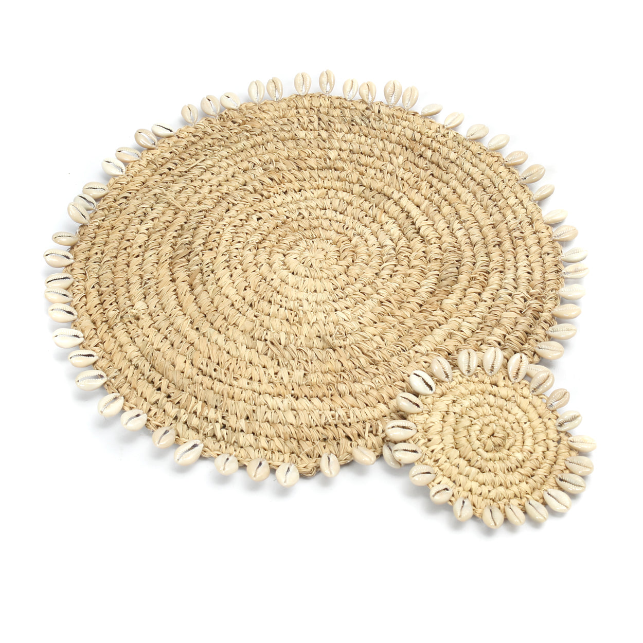 Bazar Bizar De Raffia Shell Placemat - Naturel