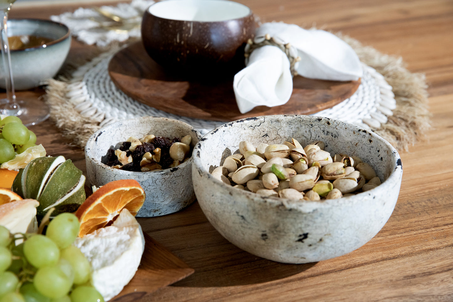 Bazar Bizar De Seagrass Shell Placemat - Wit