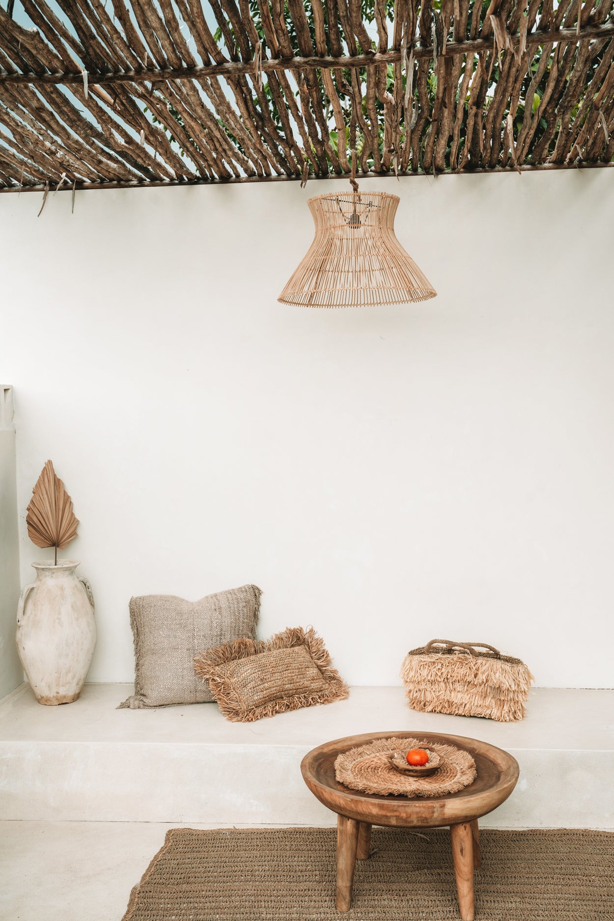 De Raffia Bahamas Mand - Naturel