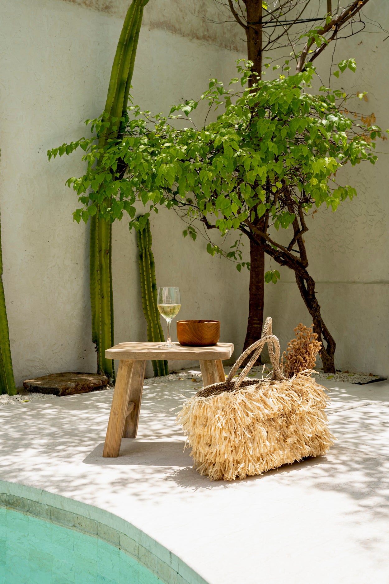 De Raffia Bahamas Mand - Naturel