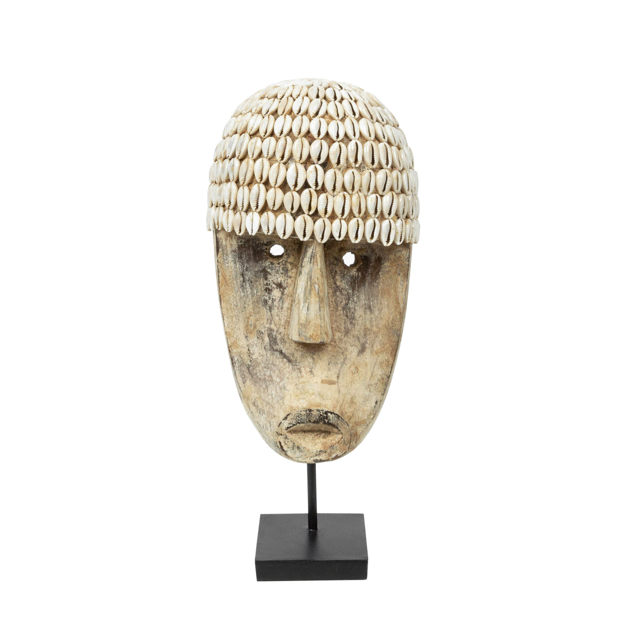 Bazar Bizar Het Cowrie Masker on Stand - Medium