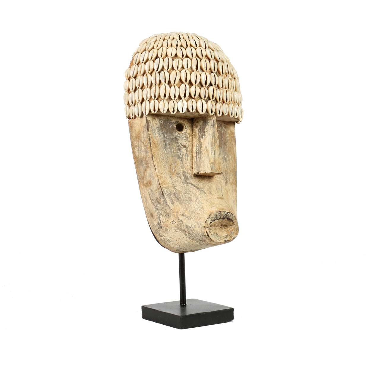 Bazar Bizar Het Cowrie Masker on Stand - Medium