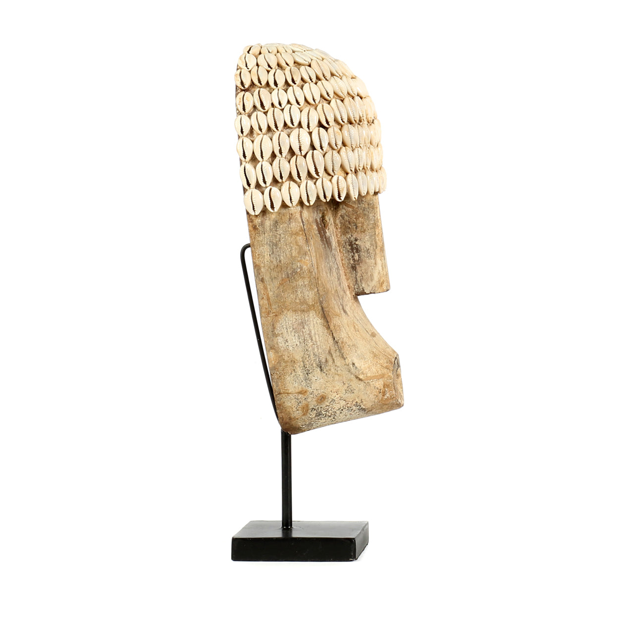 Bazar Bizar Het Cowrie Masker on Stand - Medium