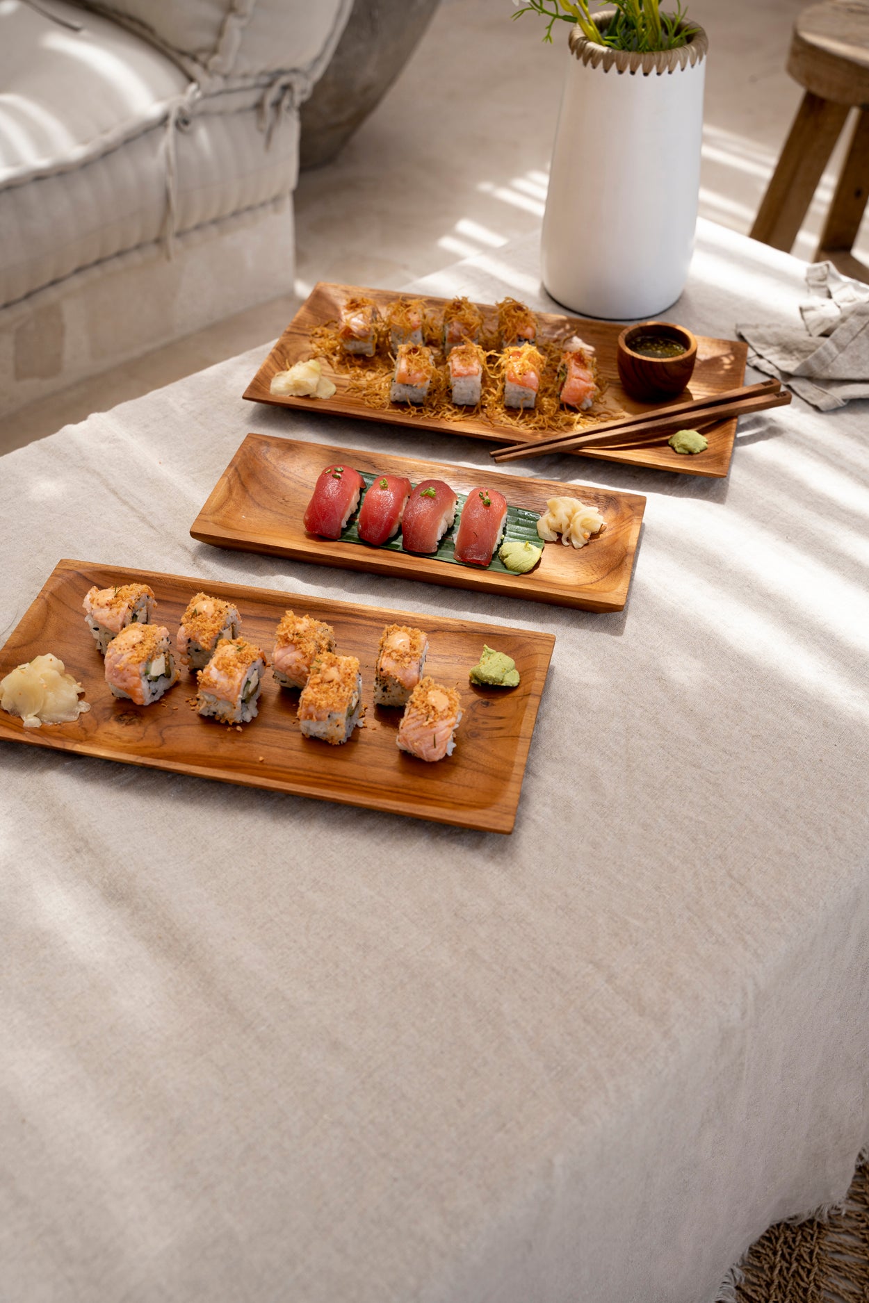 Bazar Bizar De Teak Root Sushi Bord - S