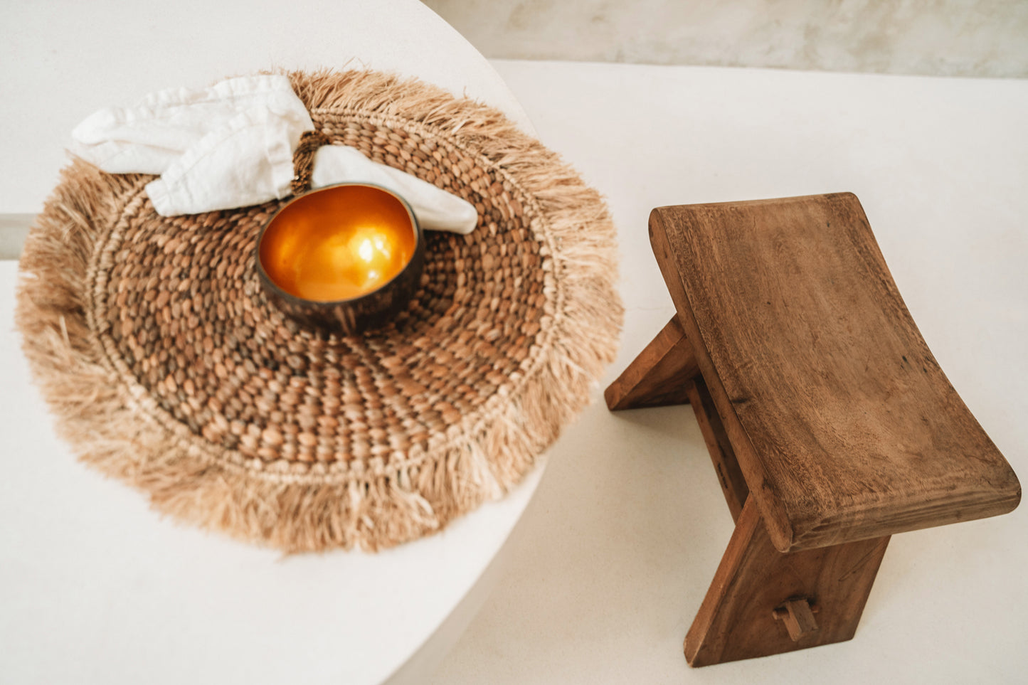 Bazar Bizar De Water Hyacinth Raffia Placemat - Naturel
