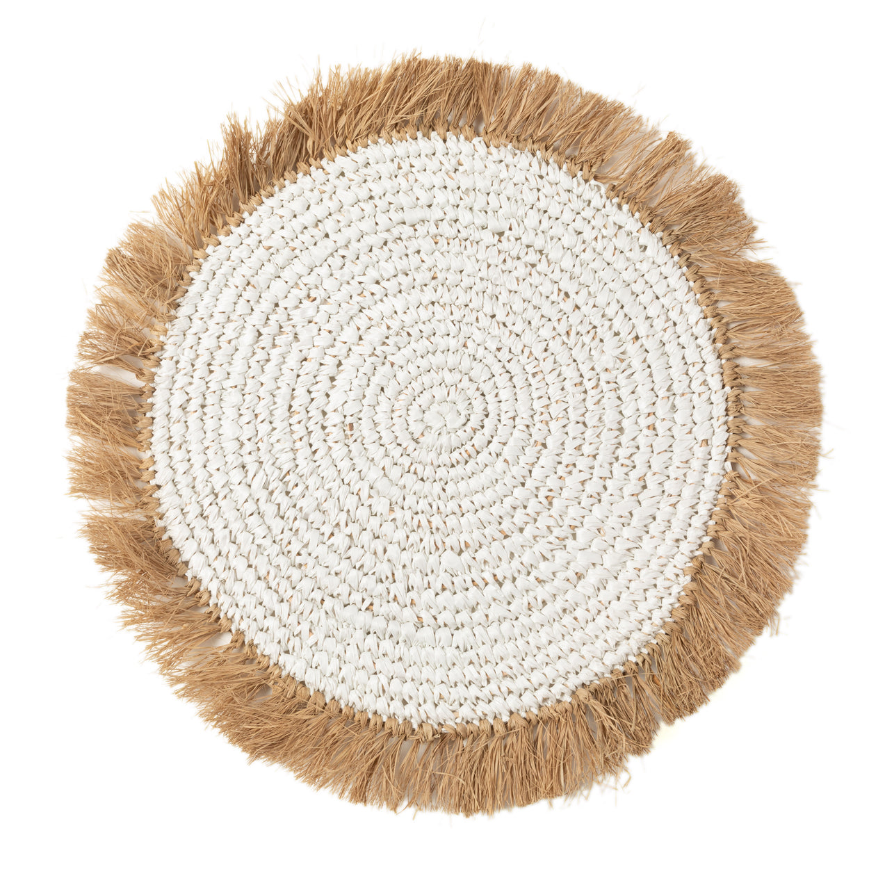 Bazar Bizar De Water Hyacinth Raffia Placemat - Wit Naturel