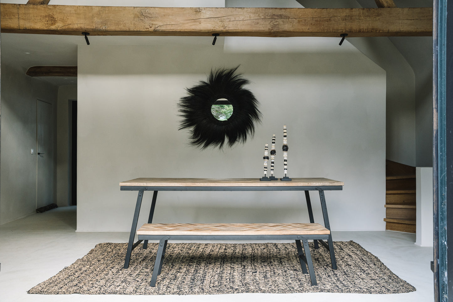 Bazar Bizar De Visgraat Markttafel - Naturel - 200cm