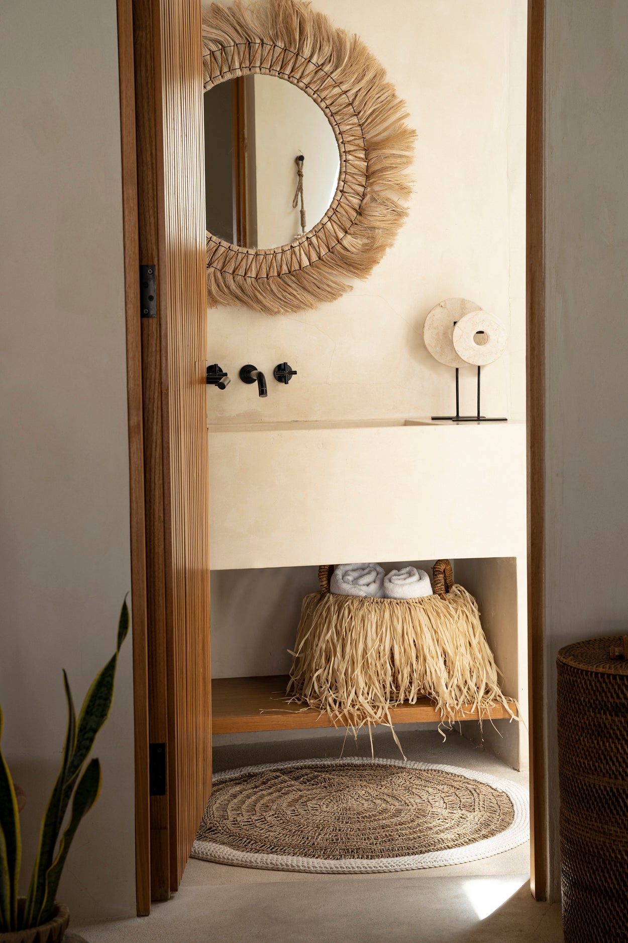 Bazar Bizar De Raffia Mand - L