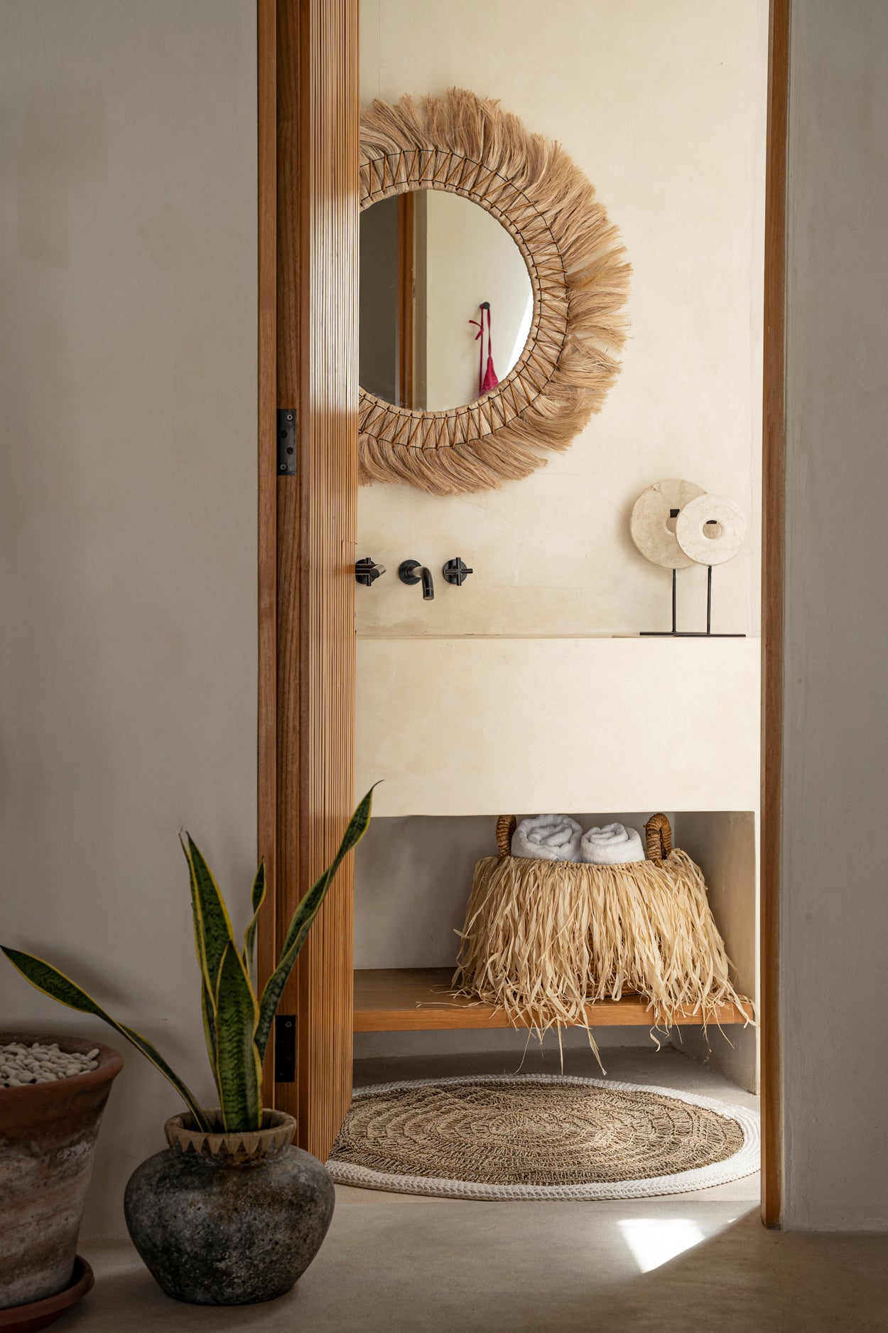 Bazar Bizar De Raffia Mand - L