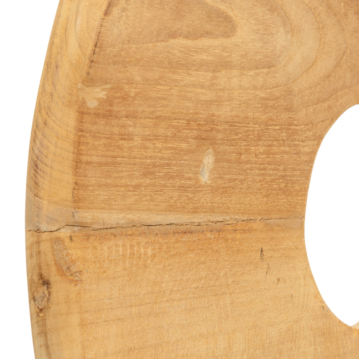 Bazar Bizar De Teak Disc op Stand - L