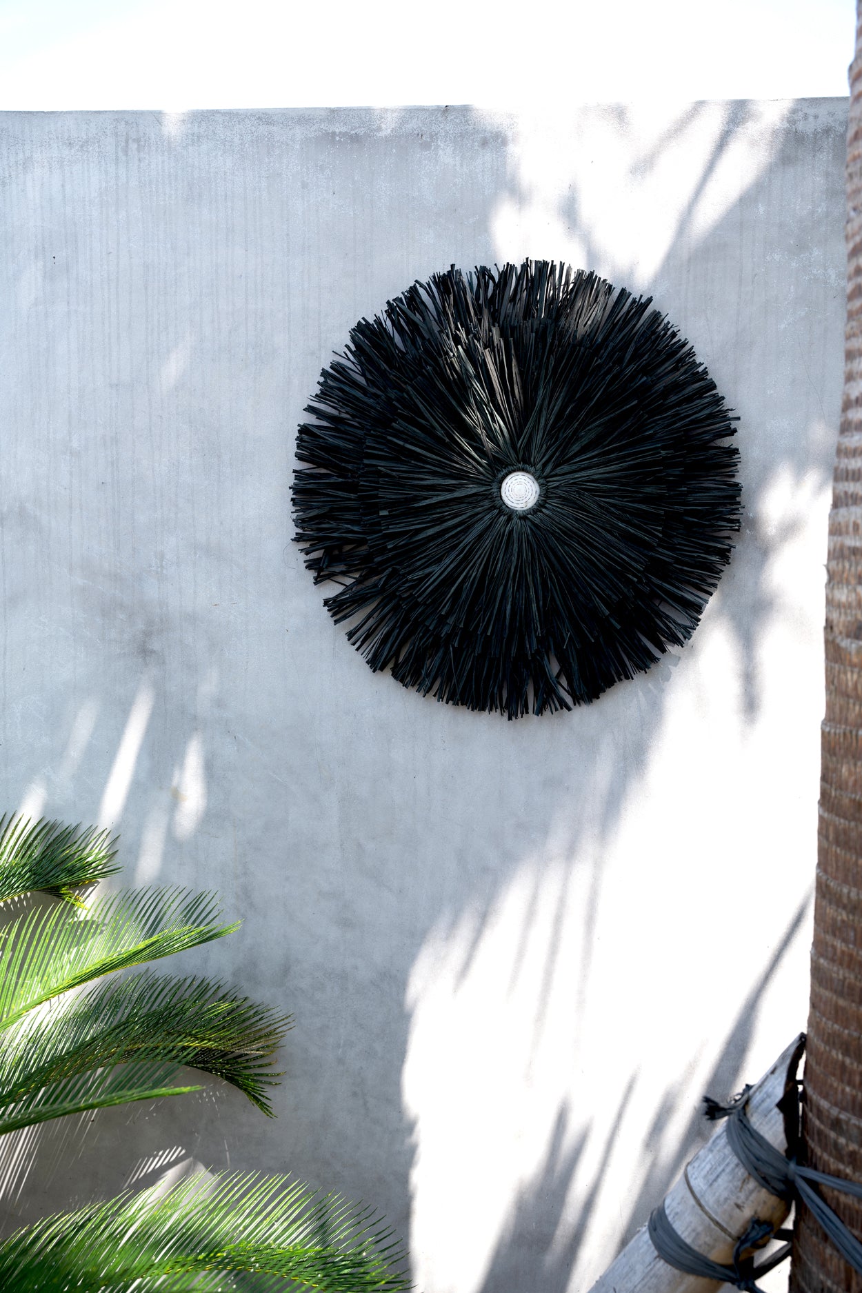 Bazar Bizar De Raffia Juju Muurdecoratie - Zwart