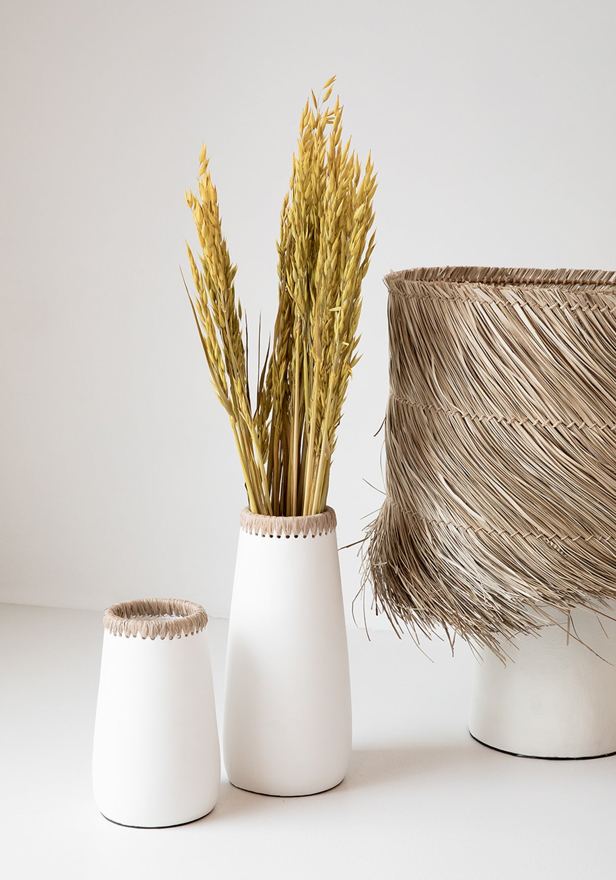 Bazar Bizar De Pandan Tafellamp - Wit Naturel